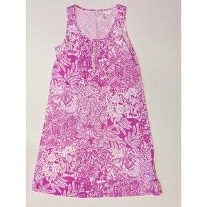 LILLY PULITZER WILD FUCHSIA SWIPE RIGHT LELA HENLEY TANK DRESS XS Women'…